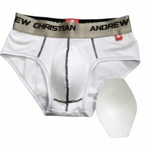 Andrew Christian Vintage Briefs Medium White NEW
